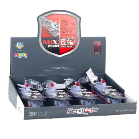 LEAN Toys Lotniskowiec Statek Militarny Napęd Efekt Wodny Wiaderko Lejek