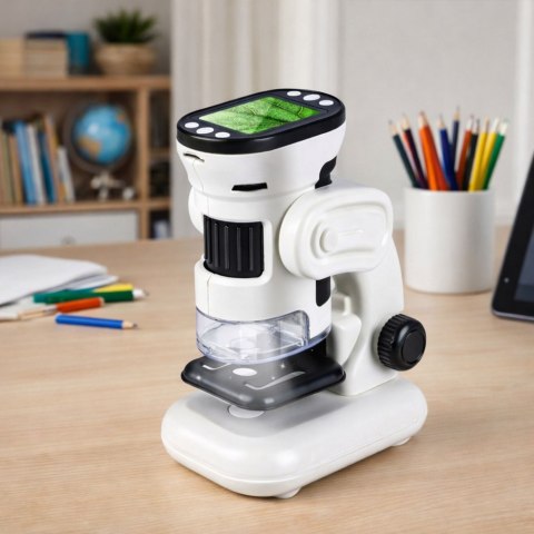 LEAN Toys Mikroskop Edukacyjny Cyfrowy Z Ekranem Funkcja Zdjęć Wideo 1000X LED