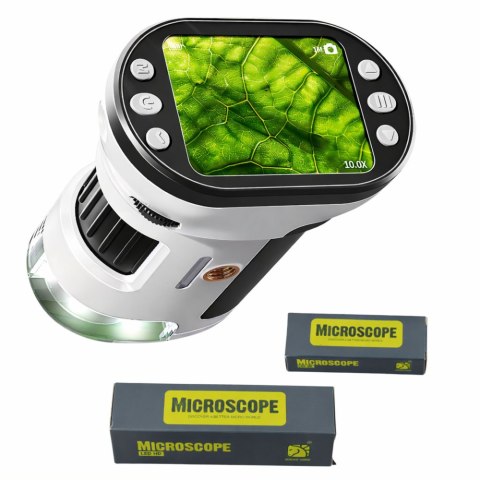 LEAN Toys Mikroskop Edukacyjny Cyfrowy Z Ekranem Funkcja Zdjęć Wideo 1000X LED