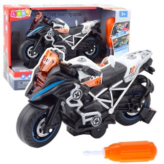 LEAN Toys Motor Wyścigowy Do Skręcania Rozkręcania DIY Światła Dźwięki Czarny