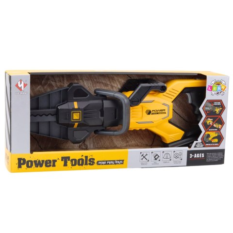 LEAN Toys Nożyce Pneumatyczne Elektryczne Dla Dzieci Majsterkowicz Żółte