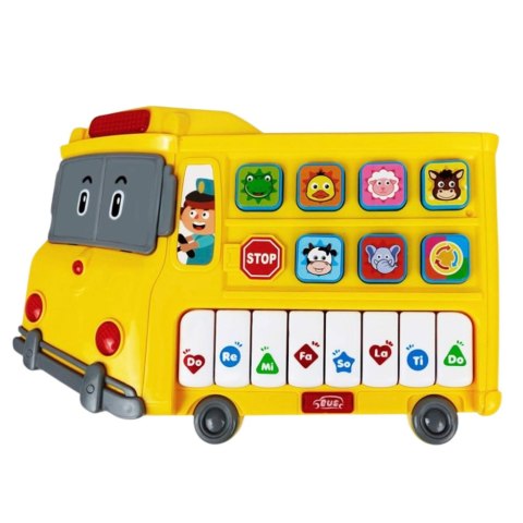LEAN Toys Pianinko Elektryczne Edukacyjne Dla Malucha Autobus Żółty