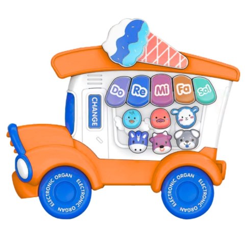 LEAN Toys Pianinko Elektryczne Edukacyjne Dla Malucha Lodziarnia Pomarańczowe