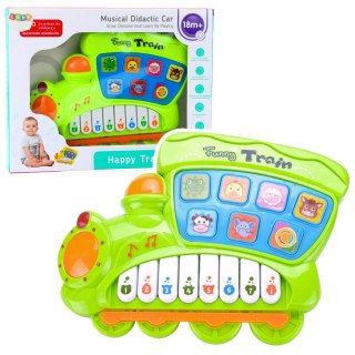 LEAN Toys Pianinko Elektryczne Edukacyjne Dla Malucha Lokomotywa Zielone