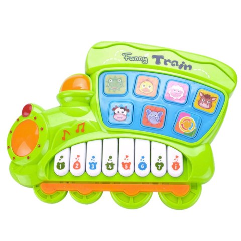 LEAN Toys Pianinko Elektryczne Edukacyjne Dla Malucha Lokomotywa Zielone
