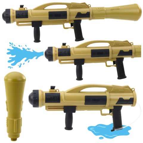 LEAN Toys Pistolet Broń Na Wodę Bazooka Z Pompą 73 cm Beżowa 1100ml