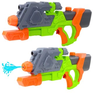 LEAN Toys Pistolet Na Wodę Pompowany Mechanicznie Zielono-Pomarańczowy 50 cm