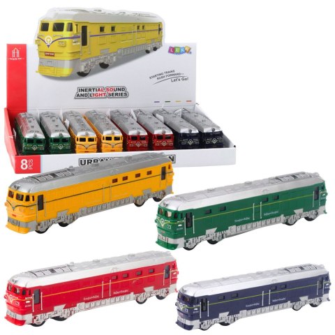 LEAN Toys Pociąg Zabawkowy Na Baterie Realistyczne Dźwięki Światła