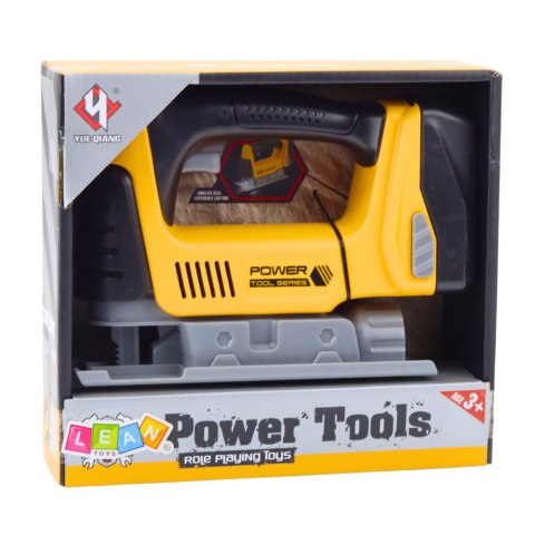 LEAN Toys Wyrzynarka Dla Dzieci Na Baterie Światło LED Żółta