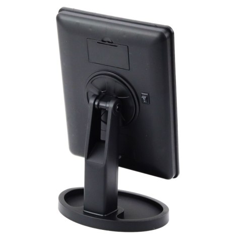 LEAN Lusterko Kosmetyczne 16 Diod LED Z Podstawką Regulacja Czarne