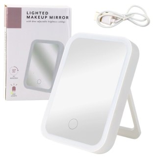 LEAN Lusterko Podświetlane LED 3 Tryby Oświetlenia Kąt Nachylenia 90° Białe