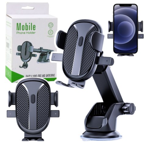 LEAN Mocny Uchwyt Samochodowy Na Szybę Kokpit Kratki Czarny