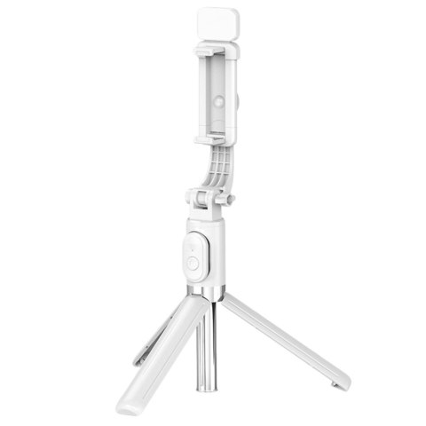 LEAN Selfie Stick Statyw Na Telefon Pilot Na Bluetooth Uchwyt ZS8 Biały