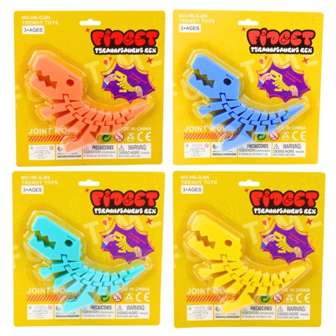 LEAN TOYS Dinozaur Puzzle Fidget 3D Układanka Elastyczny Do Wyginania Mix