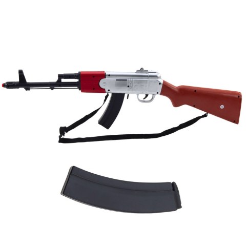 LEAN TOYS Karabin Strzelba Rekwizyt Pasek Na Ramię Brązowy Dźwięki 65cm