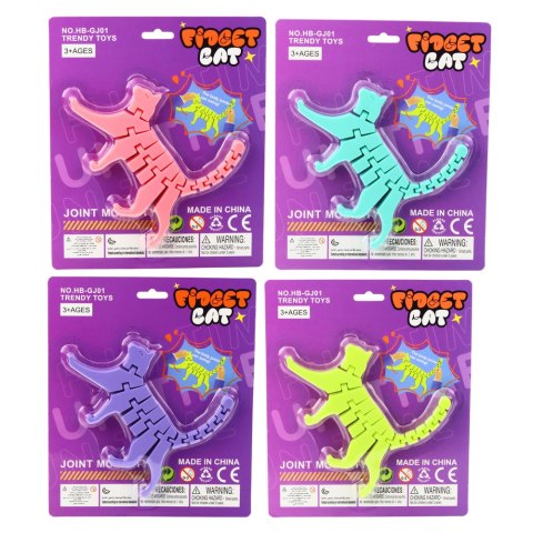 LEAN TOYS Kot Puzzle Fidget 3D Układanka Elastyczny Do Wyginania Mix