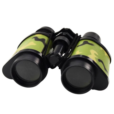 LEAN TOYS Lornetka Dla Dzieci Mała Poręczna Sznurek Kamuflaż Moro 8x30