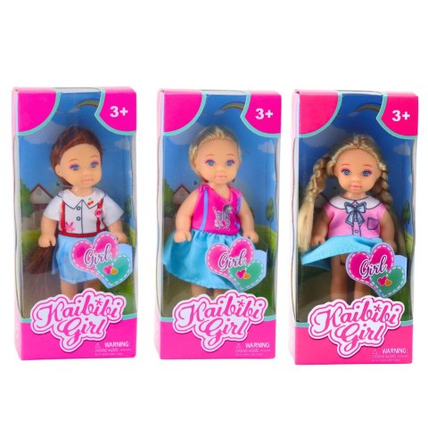 LEAN TOYS Mini Laleczka Kaibibi Długie Włosy Kolorowa Sukienka 12 cm Mix