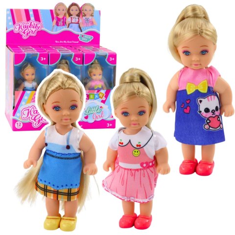 LEAN TOYS Mini Laleczka Kaibibi Kolorowa Sukienka Długie Włosy 12 cm Mix