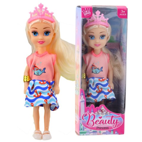 LEAN TOYS Mini Laleczka Księżniczka Z Koroną Kolorowa Sukienka 14cm Mix