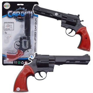 LEAN TOYS Rewolwer Na Kapiszony Pistolet Rekwizyt Dźwięk Strzału Czarny