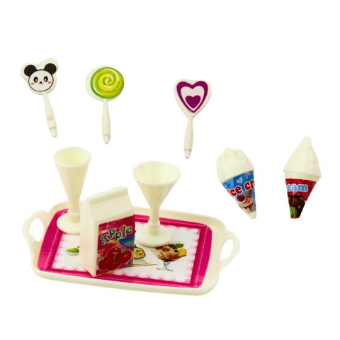 LEAN TOYS Zestaw Mini Laleczka Słodkie Akcesoria Niebieska Sukienka