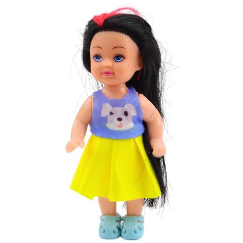 LEAN TOYS Zestaw Mini Laleczka W Sukience Pieski Buda Transporter