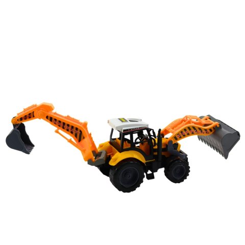 LEAN Toys Duża Koparko Ładowarka Rolnicza Budowlana Ruchoma Żółta