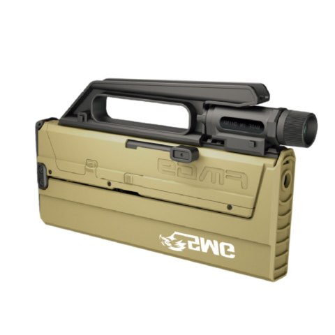 LEAN Toys Karabin Składany FMG9 Strzałki Piankowe Łuski Latarka Broń