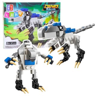 LEAN Toys Klocki Konstrukcyjne 2w1 Dinozaur Robot Tyrannosaurus Rex 67 el.