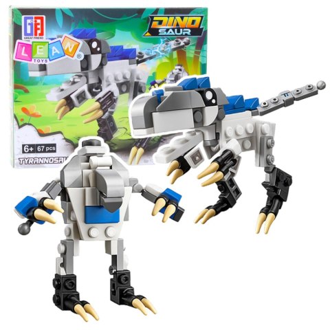 LEAN Toys Klocki Konstrukcyjne 2w1 Dinozaur Robot Tyrannosaurus Rex 67 el.