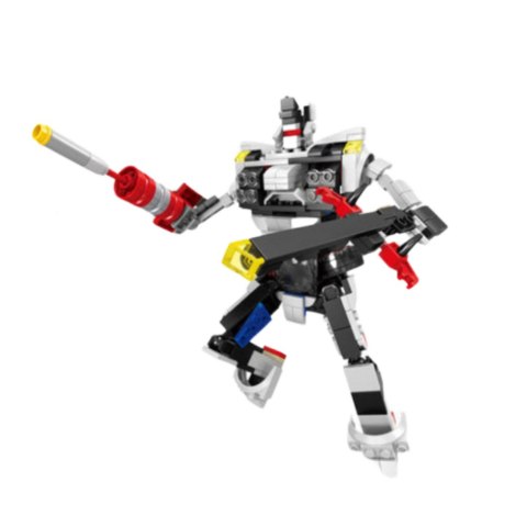 LEAN Toys Klocki Konstrukcyjne Auto Sportowe Wyścigówka Robot 2w1 Biały 341 el.