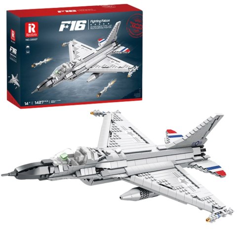 LEAN Toys Klocki Konstrukcyjne Myśliwiec F-16 Fighting Falcon 1427el
