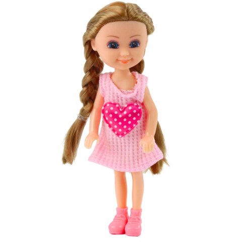 LEAN Toys Mini Lalka Z Akcesoriami Wózek Kotki Zestaw Laleczka Różowa