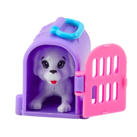 LEAN Toys Mini Lalka Z Akcesoriami Wózek Kotki Zestaw Laleczka Różowa