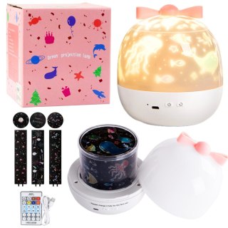 LEAN Toys Projektor Gwiazd Dla Dzieci Lampka Nocna 6 Wymiennych Projekcji