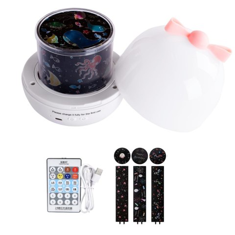 LEAN Toys Projektor Gwiazd Dla Dzieci Lampka Nocna 6 Wymiennych Projekcji