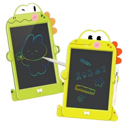 LEAN Toys Tablica Do Rysowania Pisania LCD Rysik Dinozaur Zielona