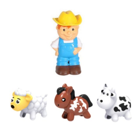 LEAN Toys Traktor Farmerski Dla Malucha Traktor Zwierzęta Farmer Światła Dźwięki