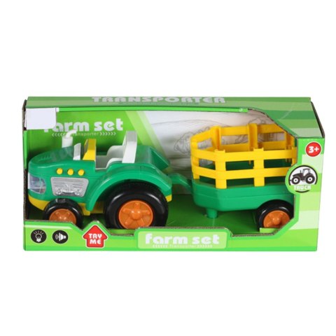 LEAN Toys Traktor Farmerski Dla Malucha Traktor Zwierzęta Farmer Światła Dźwięki