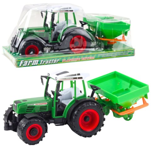 LEAN Toys Traktor Pojazd Rolniczy Farmerski Z Siewnikiem Zielony 34cm