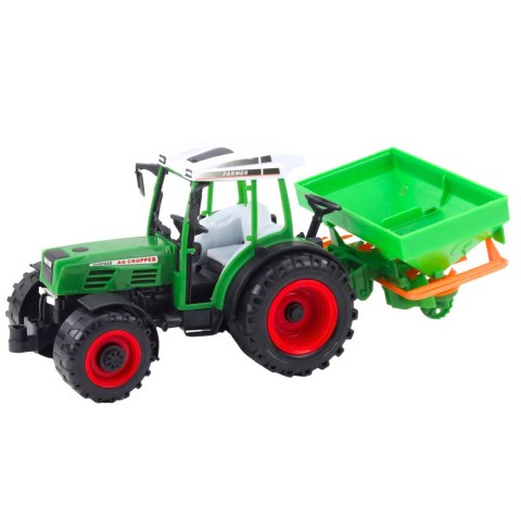 LEAN Toys Traktor Pojazd Rolniczy Farmerski Z Siewnikiem Zielony 34cm