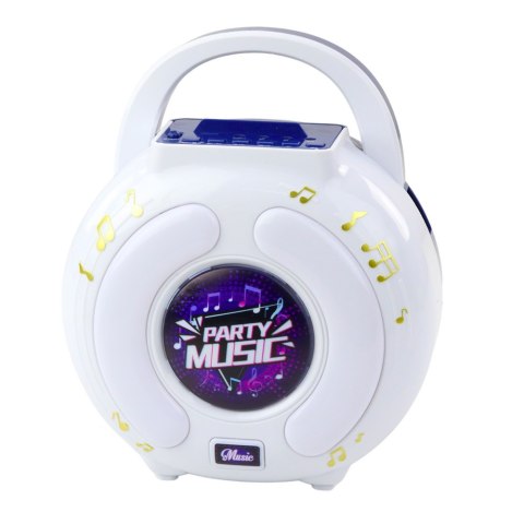 LEAN Toys Zestaw Karaoke Dwa Mikrofony Głośnik Bluetooth MP3 Nagrywanie LED