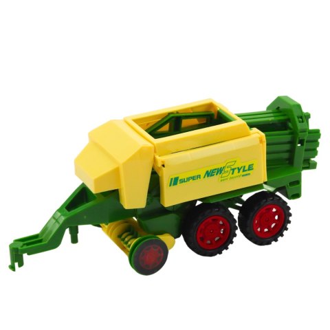 LEAN Toys Zestaw Traktor Rolniczy Przyczepa Prasa Maszyna Rolnicza
