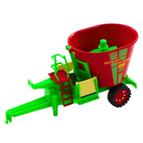 LEAN Toys Zestaw Traktor Rolniczy Przyczepa Wywrotka Wóz Paszowy