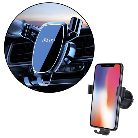 LEAN Uchwyt Samochodowy Grawitacyjny Na Telefon Do Kratki Wentylacyjnej Czarny