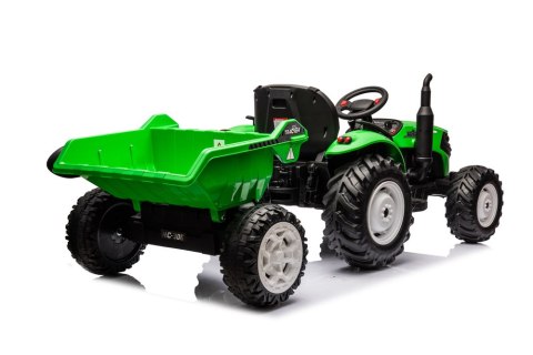 LEAN CARS Traktor Na Akumulator HC-306 Z Przyczepą Jasno Zielony 24V