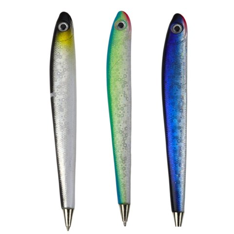 LEAN Długopis Ryba Mieniący Się Niebieski Tusz Kolorowy 12,5cm