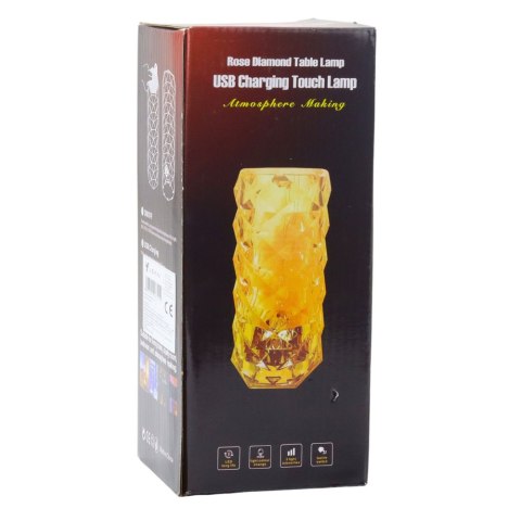 LEAN Lampka Nocna Kryształowa LED 16 Kolorów Dotykowa Pilot