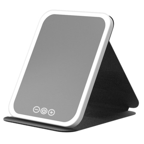 LEAN Lusterko Led Etui Z Podstawką 3 Tryby Oświetlenia Regulacja Jasności 18,5cm